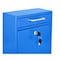 Adiroffice Medium Steel Drop Box Wall-Mount Locking Mailbox, Blue ADI631-05-BLU-MK - alternate 6
